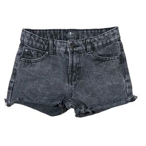 7 For All Mankind Acid Wash Jean Shorts Girls 10